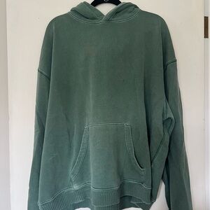 Unisex Casual Green Hoodie
